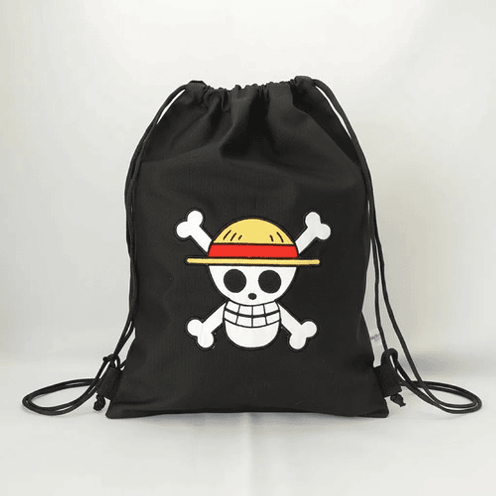 Bolso/morral Anime One Piece Jolly Roger Bordado Lona 1