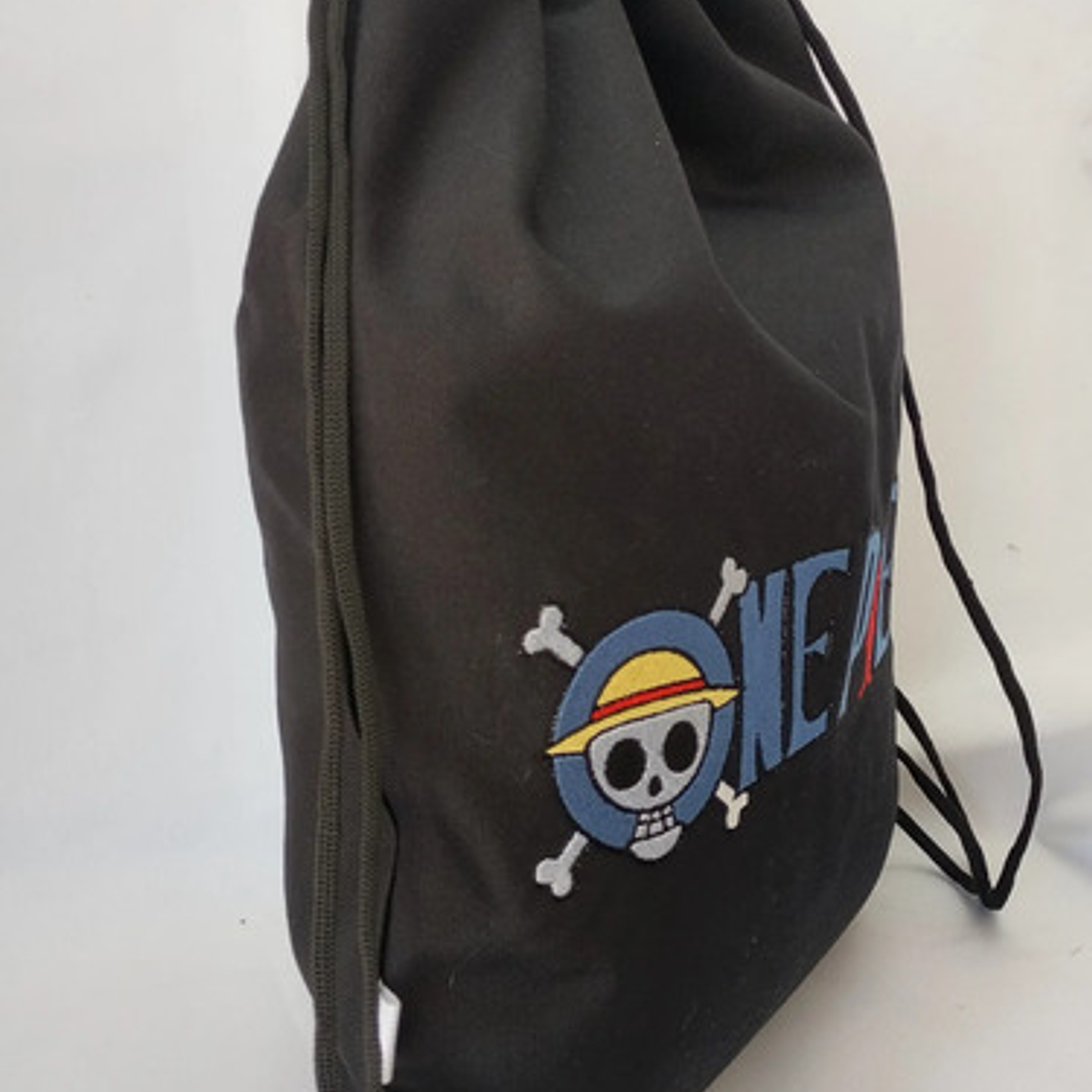 Bolso/morral Anime One Piece Jolly Roger Bordado Lona 2