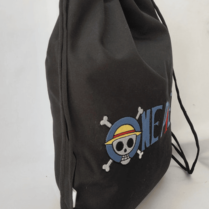 Bolso/morral Anime One Piece Jolly Roger Bordado Lona 2