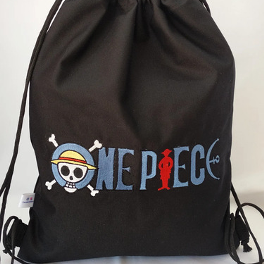 Bolso/morral Anime One Piece Jolly Roger Bordado Lona 6