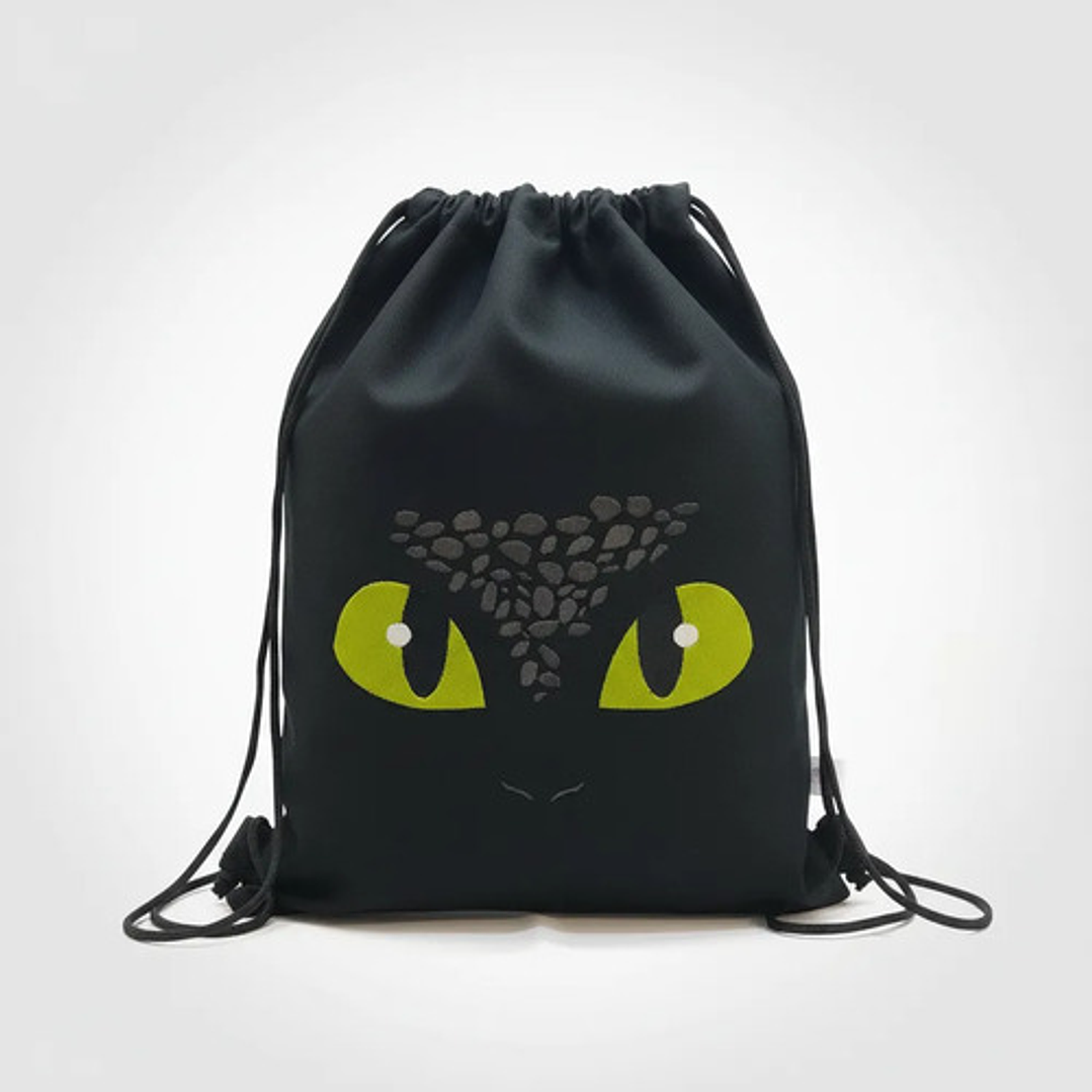 Bolso/morral Chimuelo Toothless Bordado Lona 1