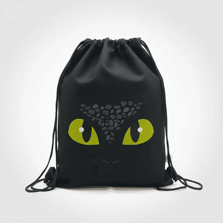 Bolso/morral Chimuelo Toothless Bordado Lona 1