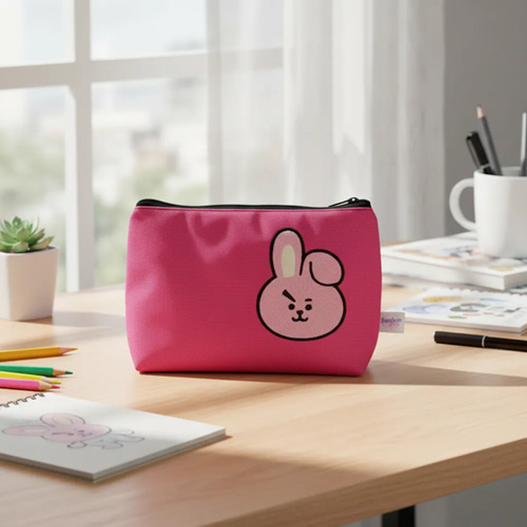 Estuche K-pop Bt21 Cooky Bordado Lona Anti-fluido 2