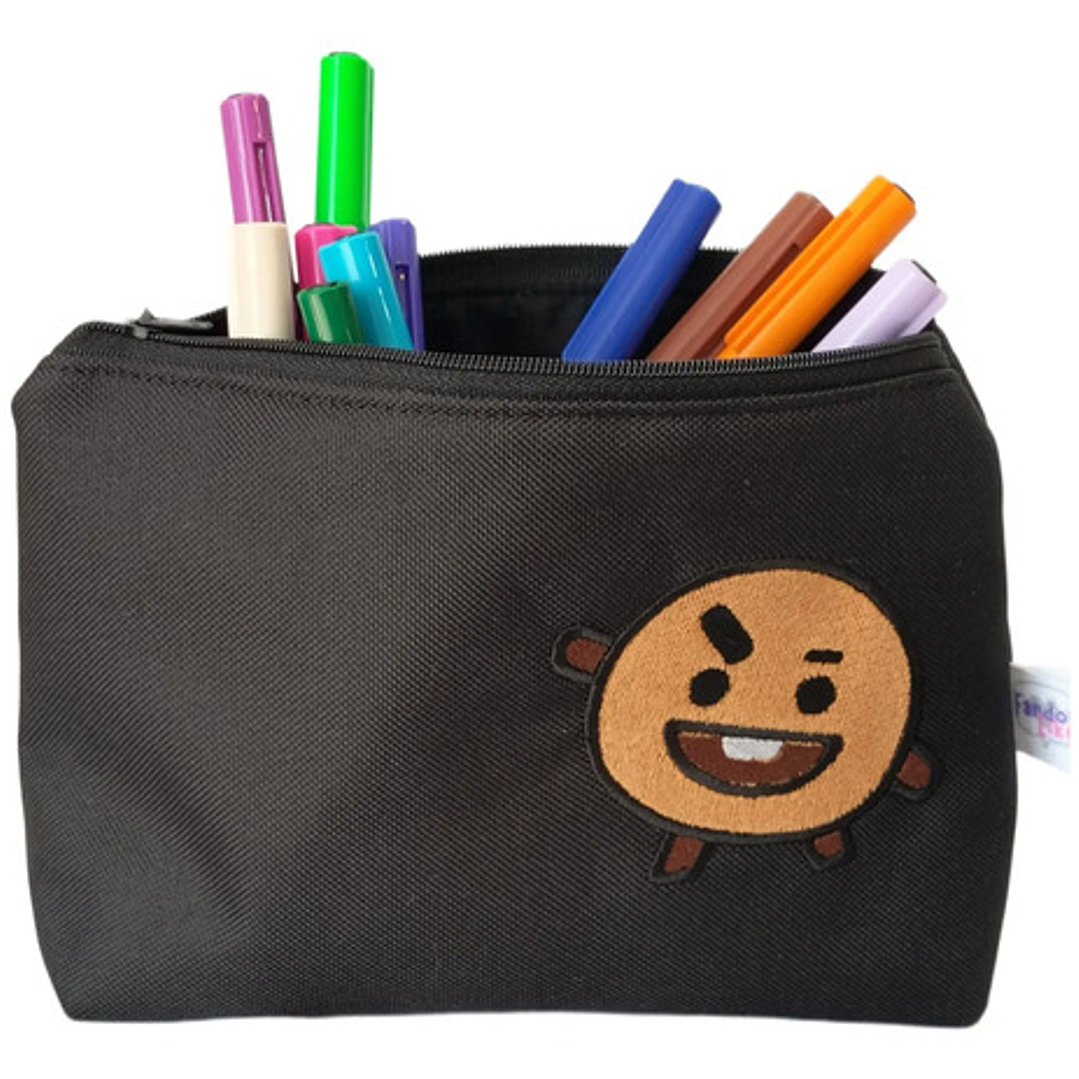 Estuche K-pop Bt21 Shooky Bordado Lona Anti-fluido 4