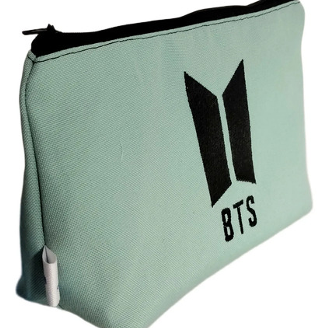 Estuche K-pop Bt21  Shooky  Bordado Lona Anti-fluido Verde Lima 4