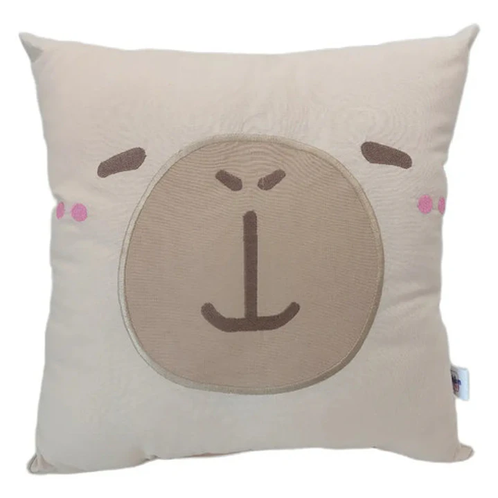 Cojín Bordado Capibara Carpincho Kawaii Varios Colores 1