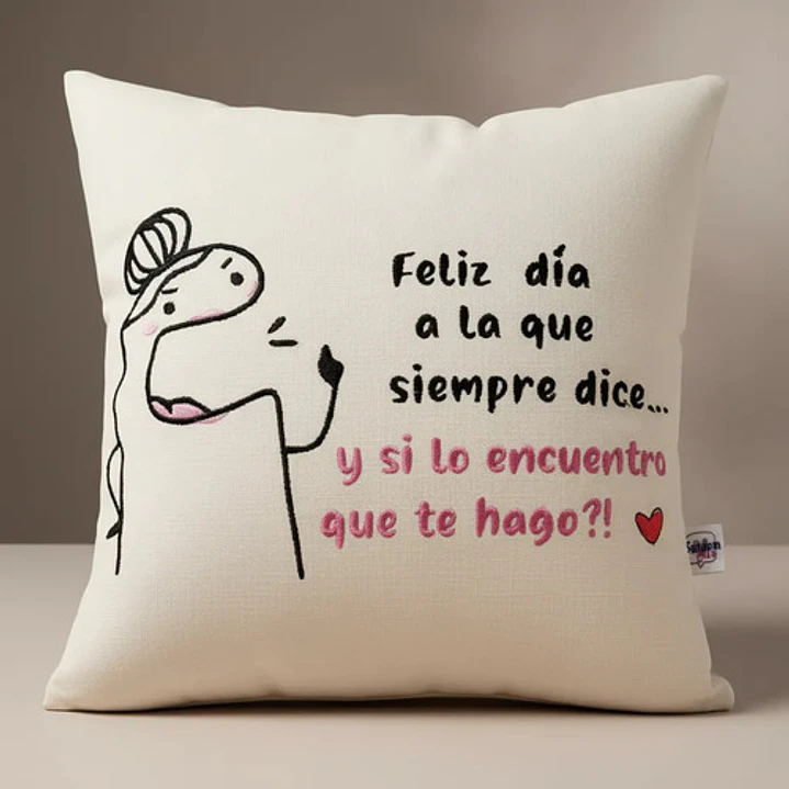 Regalo Día De La Madre | Cojín Bordado Reversible Super Mamá 5