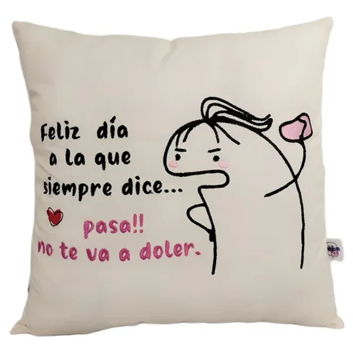 Regalo Día De La Madre - Cojín Bordado Reversible Super Mamá 1