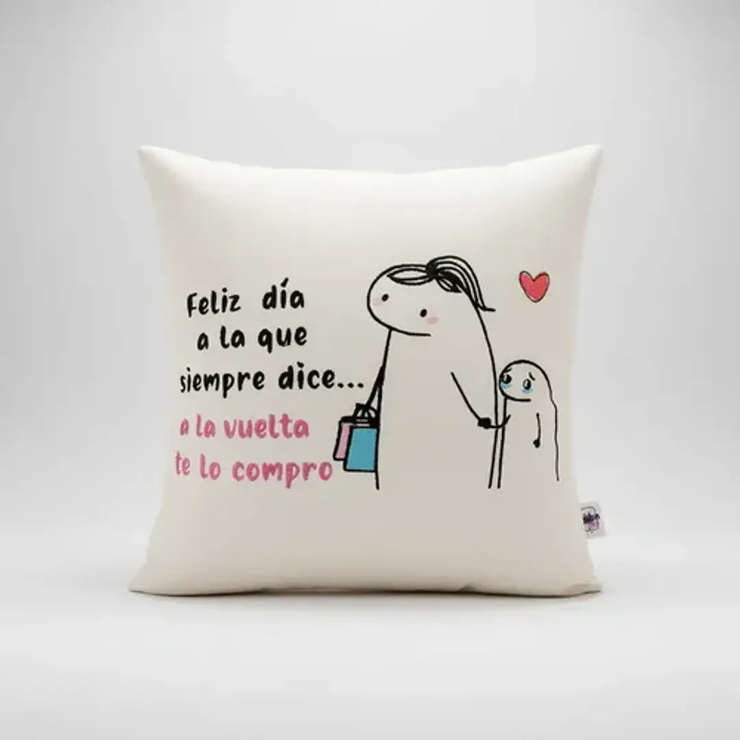 Regalo Día De La Madre . Cojín Bordado Reversible Super Mamá 7