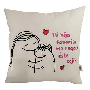Regalo Día De La Madre  Cojín Bordado Reversible Super Mamá