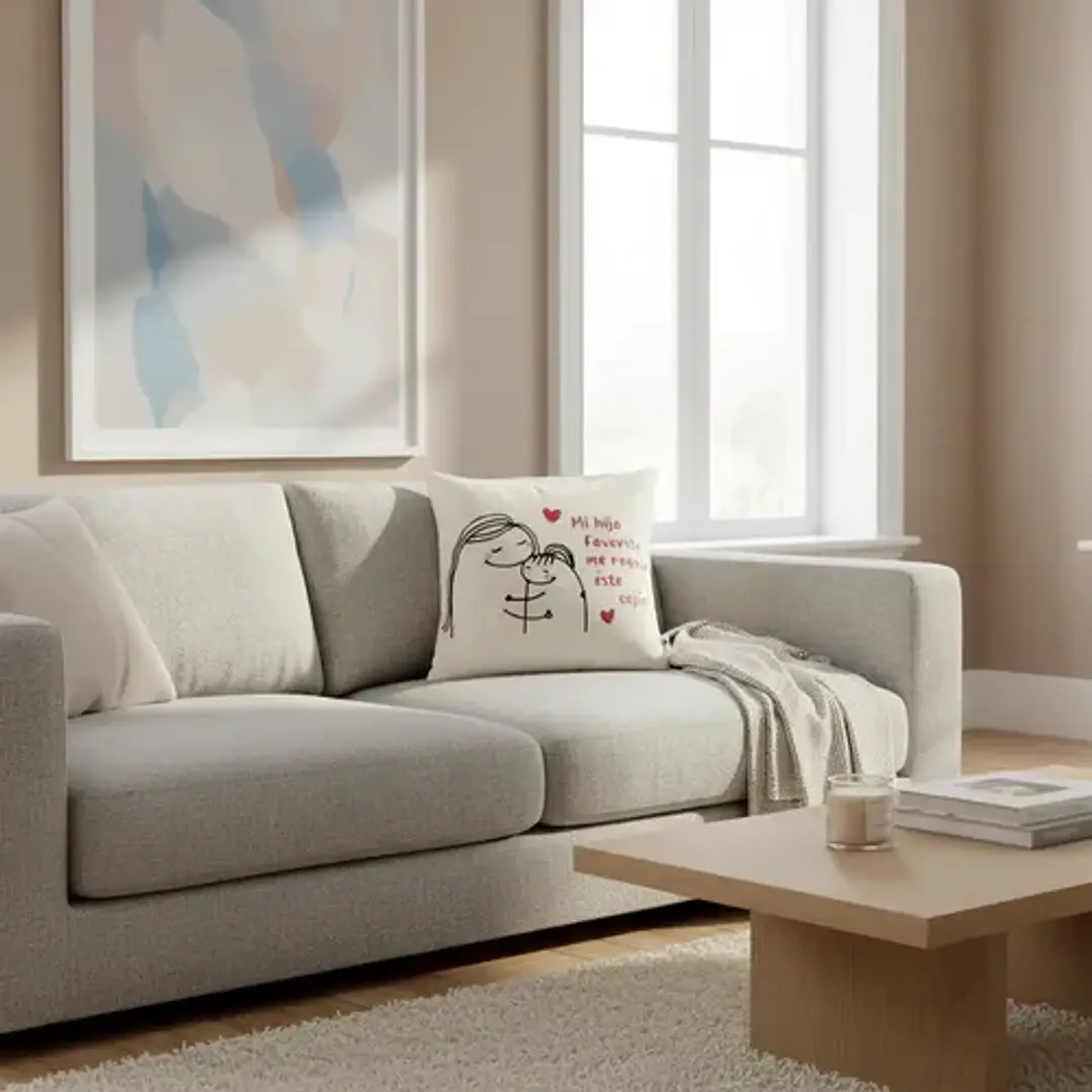 Regalo Día De La Madre  Cojín Bordado Reversible Super Mamá 3