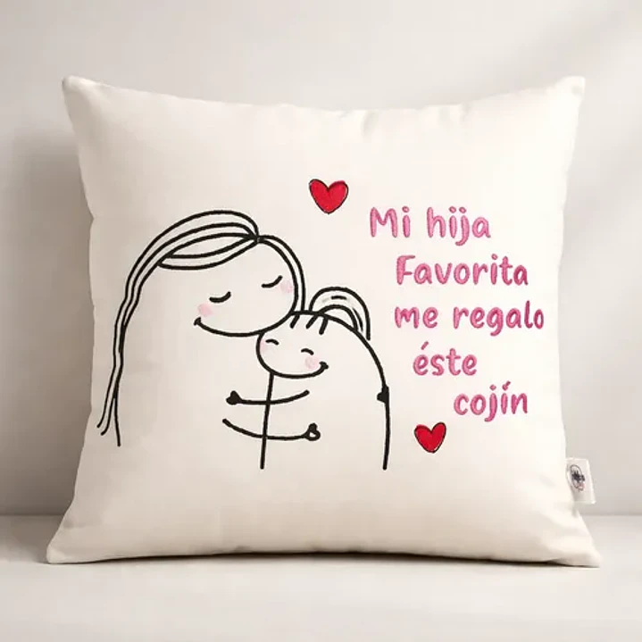 Regalo Día De La Madre  Cojín Bordado Reversible Super Mamá 5