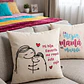 Regalo Día De La Madre  Cojín Bordado Reversible Super Mamá - Miniatura 6