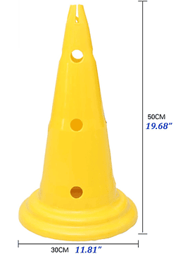 Cono perforado multipropósito - 50 cm - AMARILLO