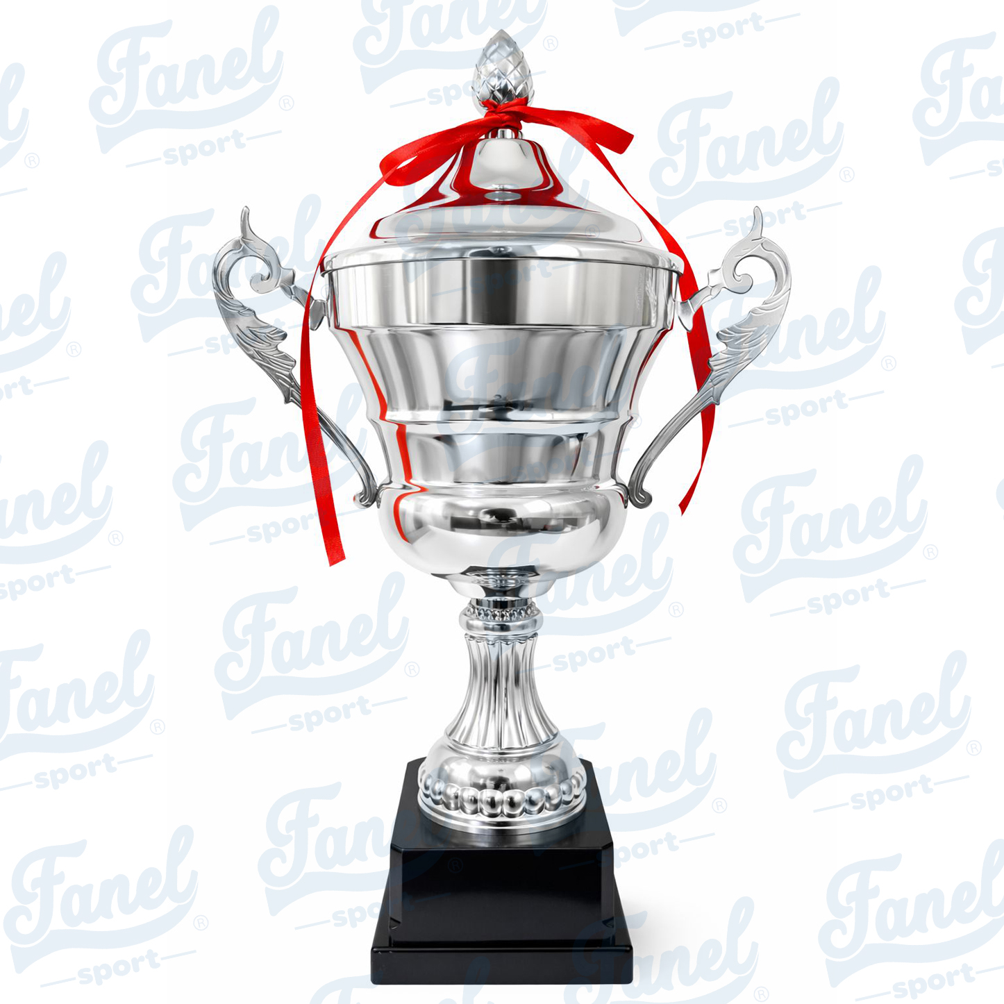 Copa plateada c/tapa - 907