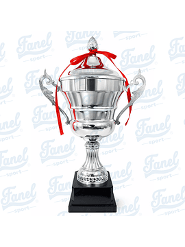 Copa plateada c/tapa - 907