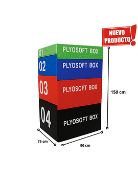 Set 4 cajones pliométricos apilables 