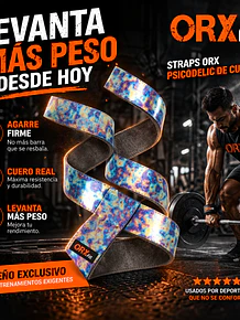 Straps ORX Psicodelic Cuero | Más Agarre para Levantar Más Peso