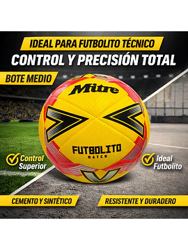 Balón Futbolito N°4 Mitre Match – Bote Medio, Máximo Control y Precisión en Cancha