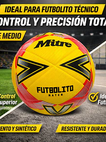 Balón Futbolito N°4 Mitre Match – Bote Medio, Máximo Control y Precisión en Cancha