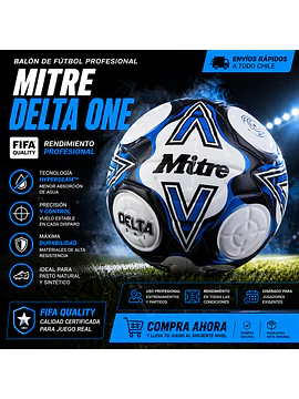Balón fútbol mitre delta one N°5 FIFA Quality - Profesional Alta Durabilidad