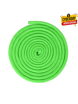 Cuerda de gimnasia rítmica - 3 m x 10 mm - VERDE FLÚOR