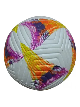 Balón de Fútbol N°5 | Resistente para Entrenamiento y Partido - BLANCO / AMARILLO / NARANJO