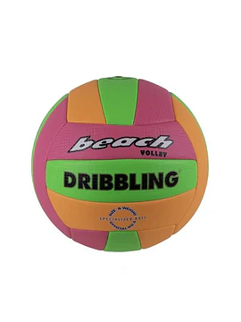Balón de Voleibol DRB Classic Beach N°5 | Para Entrenamiento y Juego Recreativo - FUCSIA / VERDE / NARANJO