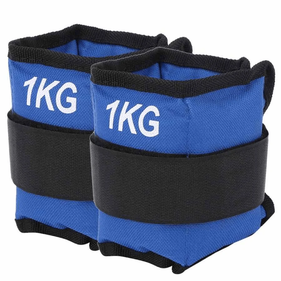 Pesas para Tobillo y Muñeca 1 kg (Par) Ajustables para Entrenamiento