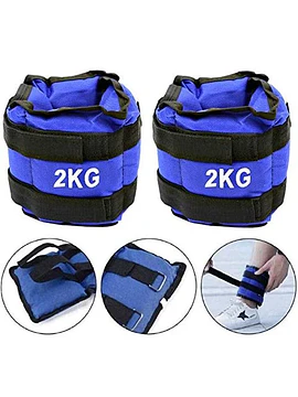 Pesas para Tobillo y Muñeca 2 kg (Par) Ajustables para Entrenamiento