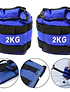 Pesas para Tobillo y Muñeca 2 kg (Par) Ajustables para Entrenamiento