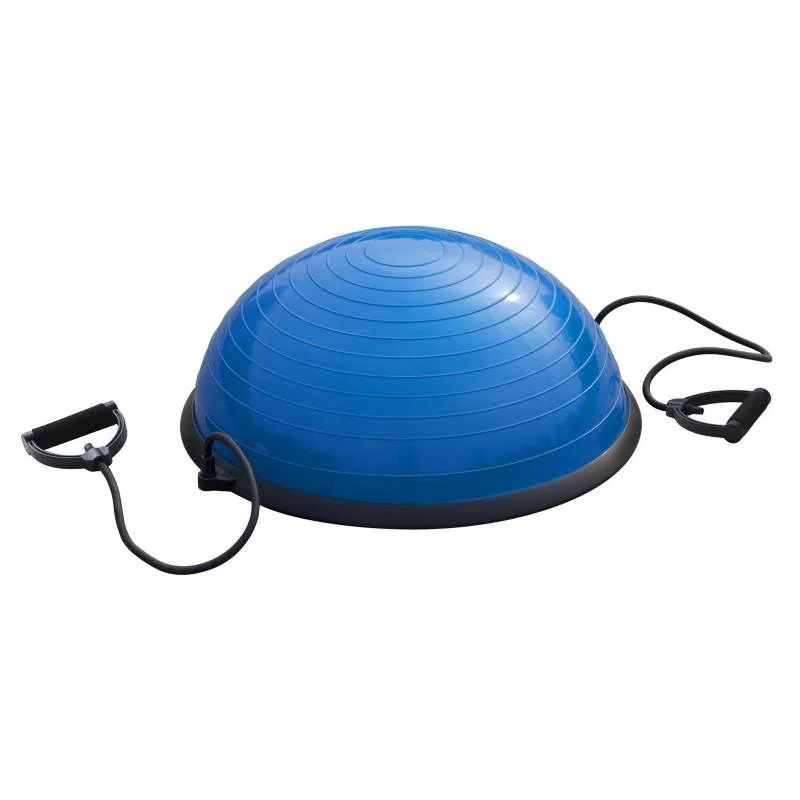Balón Bosu 60 cm con Bandas Elásticas para Equilibrio y Entrenamiento Funcional