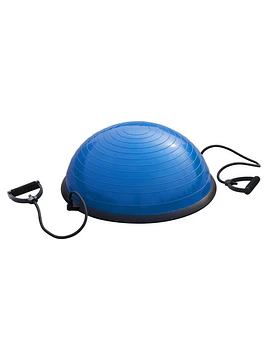 Balón Bosu 60 cm con Bandas Elásticas para Equilibrio y Entrenamiento Funcional