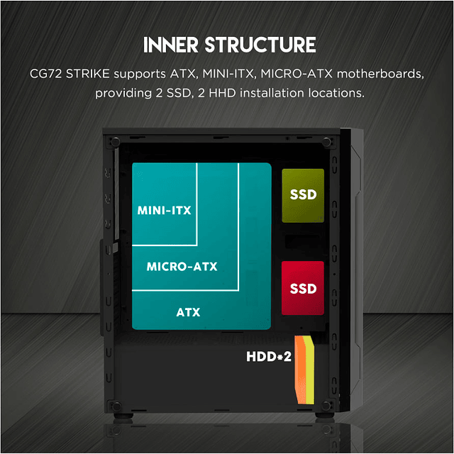 Gabinete Strike RGB CG72 Black Edition