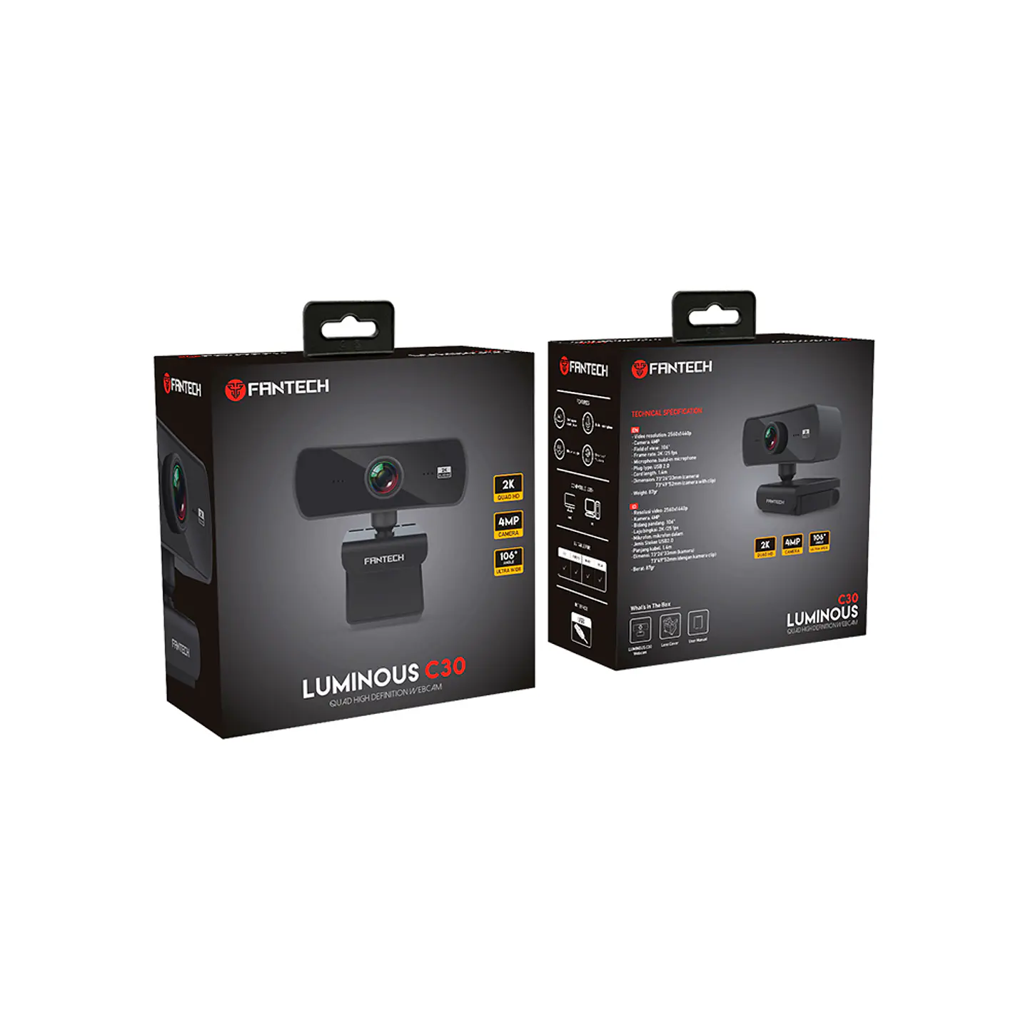 C30 LUMINOUS Black Webcam 2K Cámara Web Quad HD  14