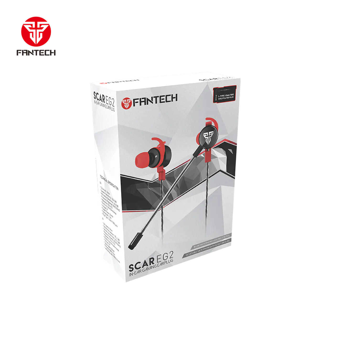 EG2 SCAR Black/Red Audífonos In Ear PTT 6