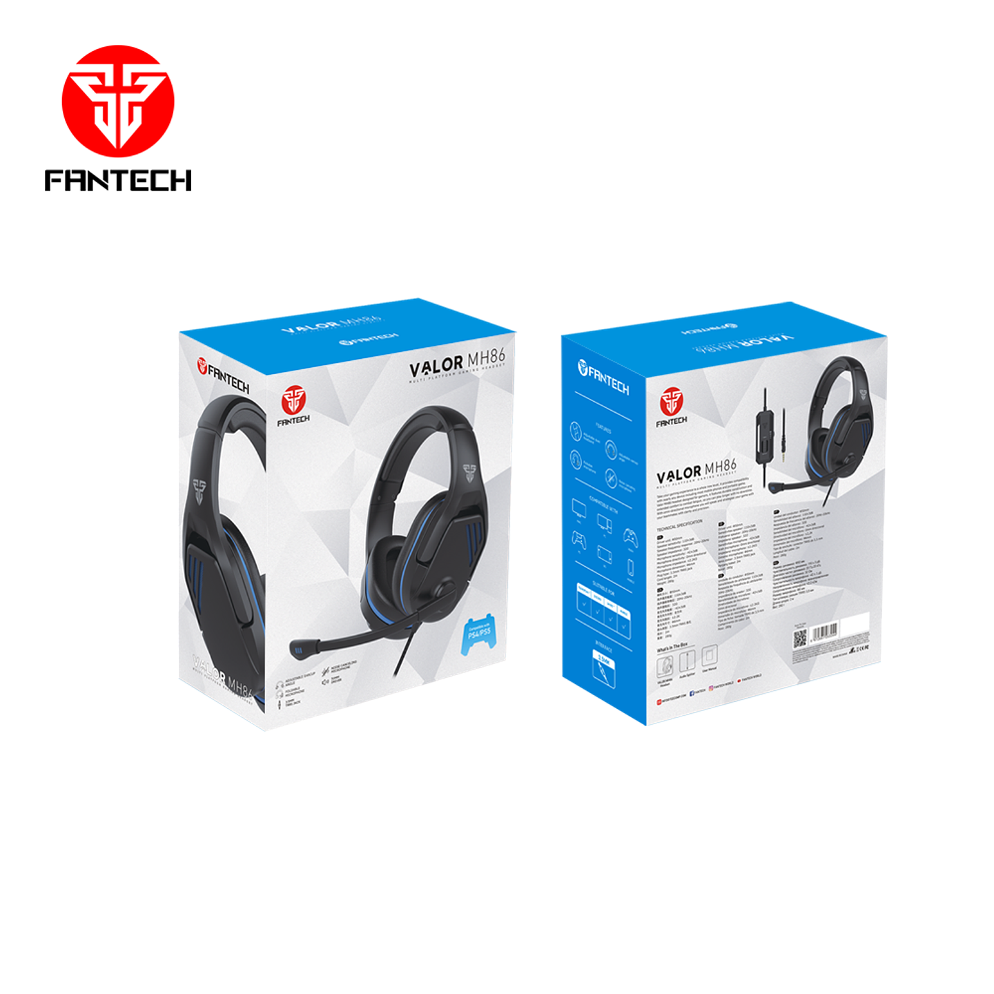 MH86 VALOR Space Audífonos Multiplataforma 3.5 mm Splitter Playstation PS5 6