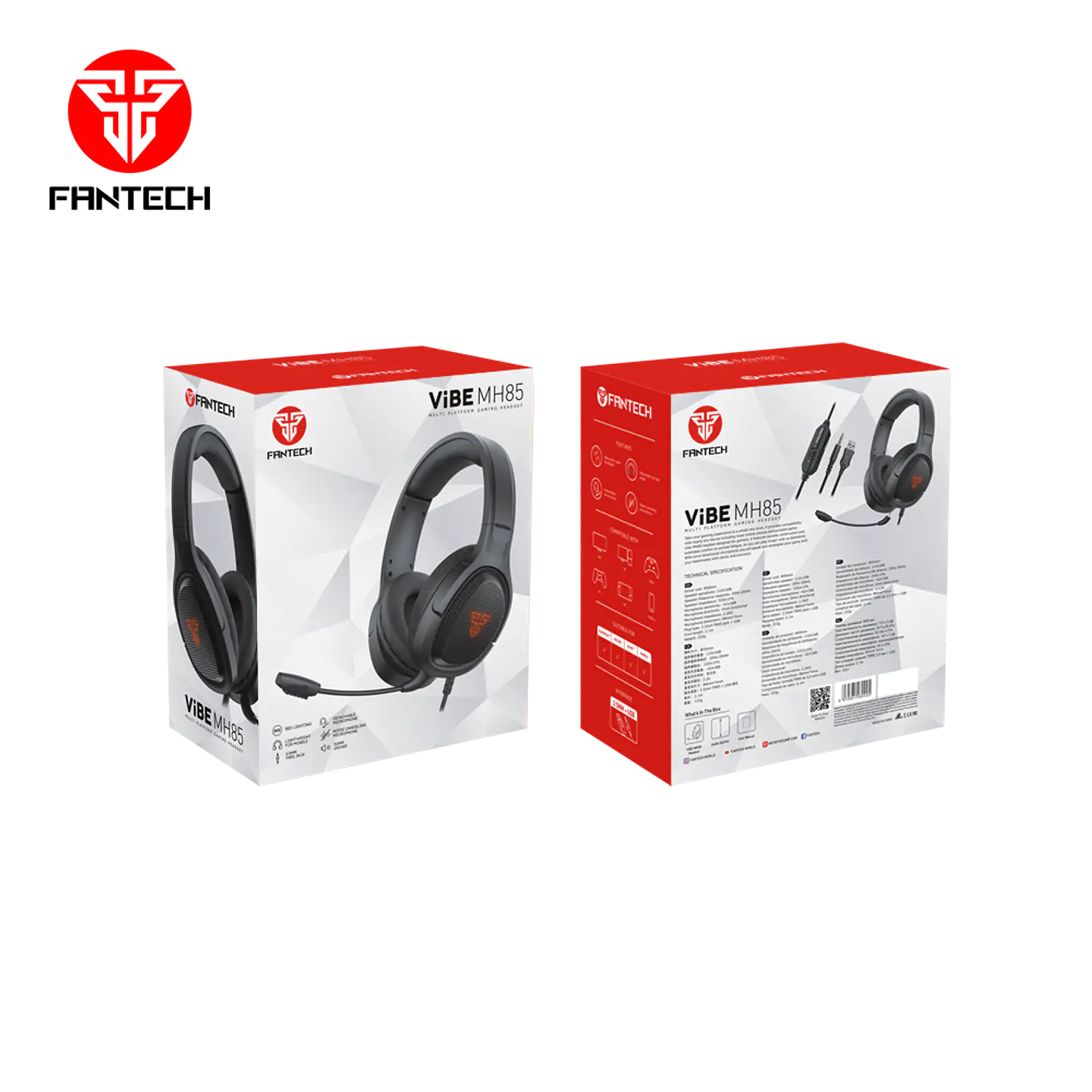 MH85 VIBE Black Audífonos Multiplataforma 3.5 mm Splitter 6