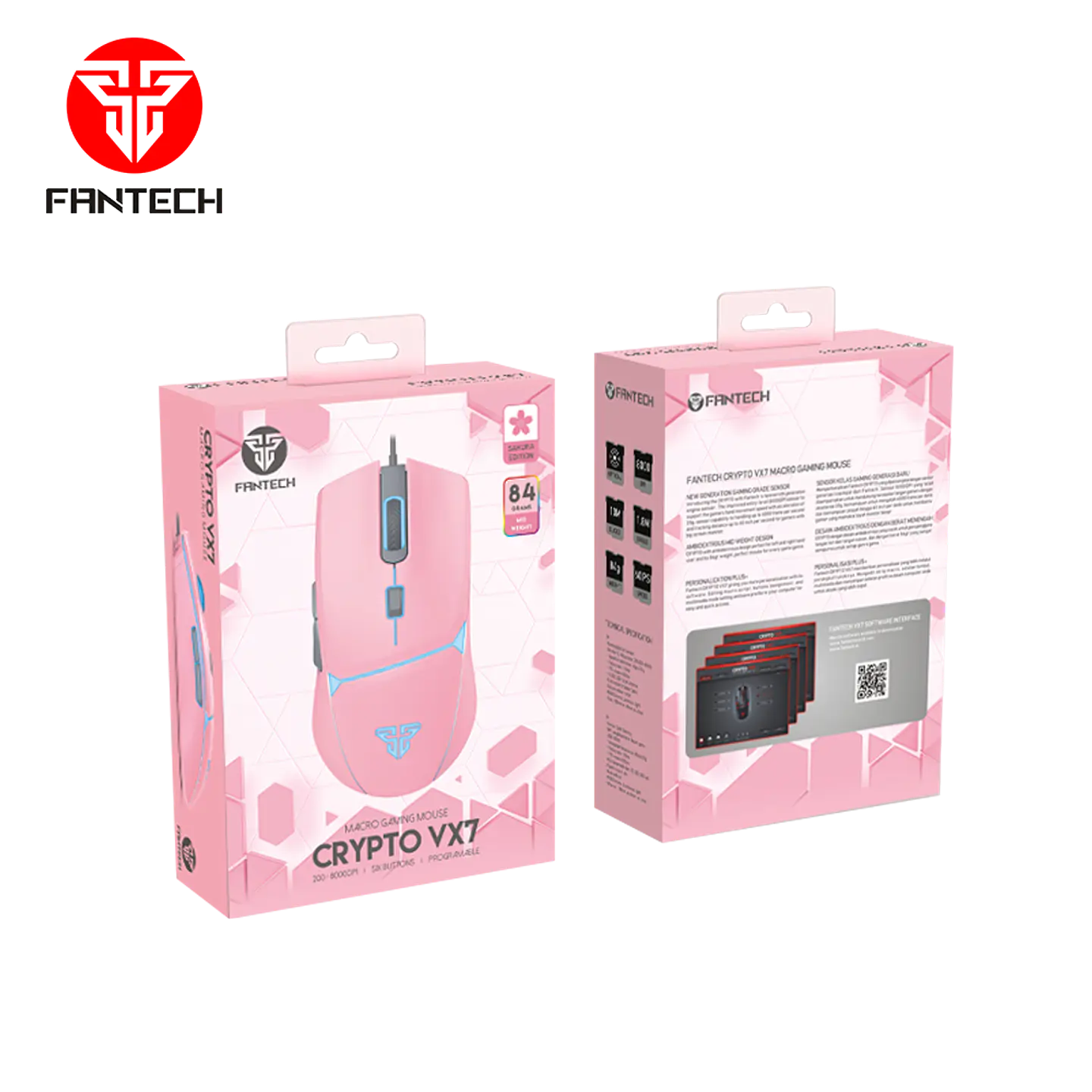 VX7 CRYPTO Sakura Mouse 8.000 DPI 5