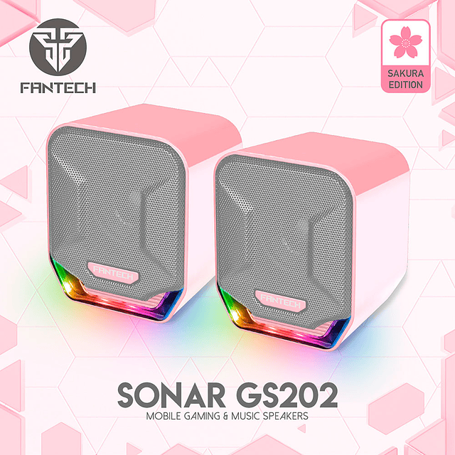 Parlantes SONAR RGB GS202 Sakura Edition
