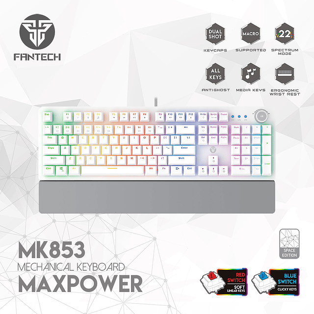Teclado Mecánico MaxPower MK853 Space Edition RGB
