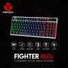 Teclado Membrana Fighter TKL K613X Black Edition RGB