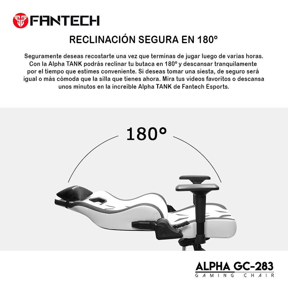 GC283 ALPHA TANK Black/Orange Silla Gamer Ergonómica 5