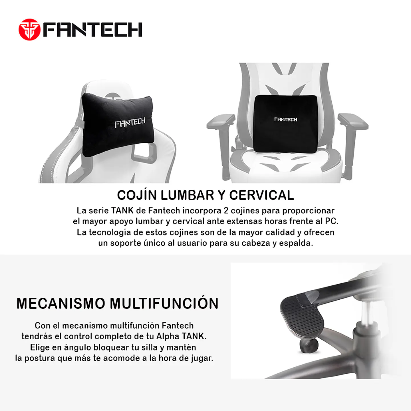 GC283 ALPHA TANK Red Silla Gamer Ergonómica 4