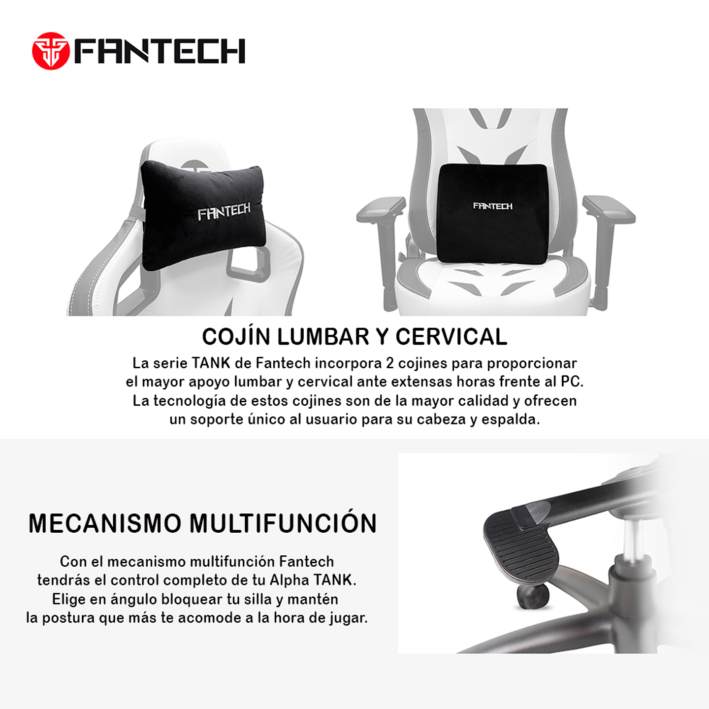 GC283 ALPHA TANK Black Silla Gamer Ergonómica 4