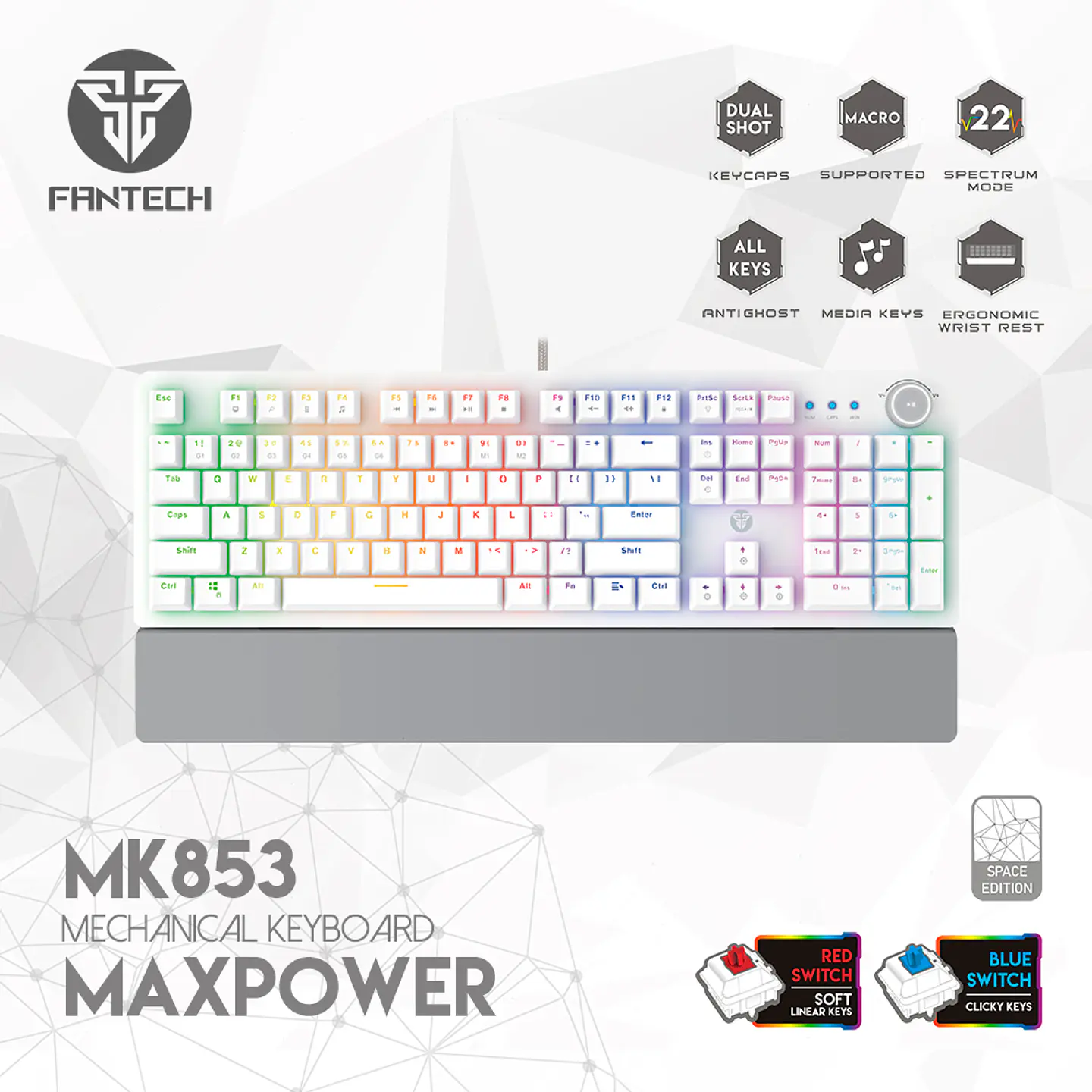 MK853 MAXPOWER Space Teclado Mecánico 100% Layout Español 3