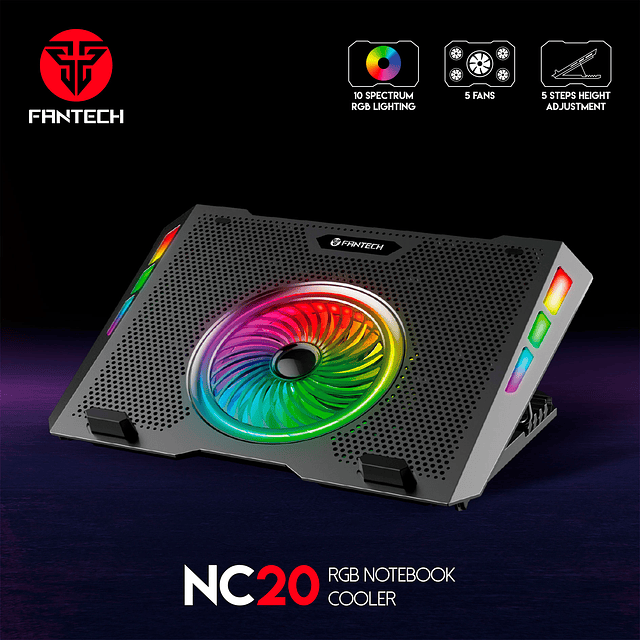 Base refrigeración Notebook 17'' NC20 RGB Black Edition