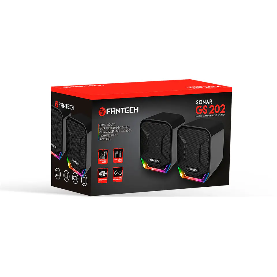 GS202 SONAR Black Parlantes PC 5