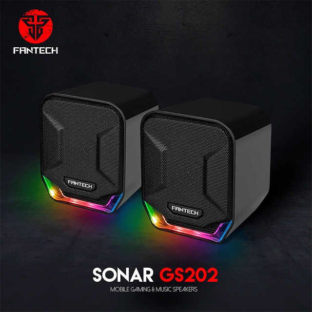 Parlantes SONAR RGB GS202 Black