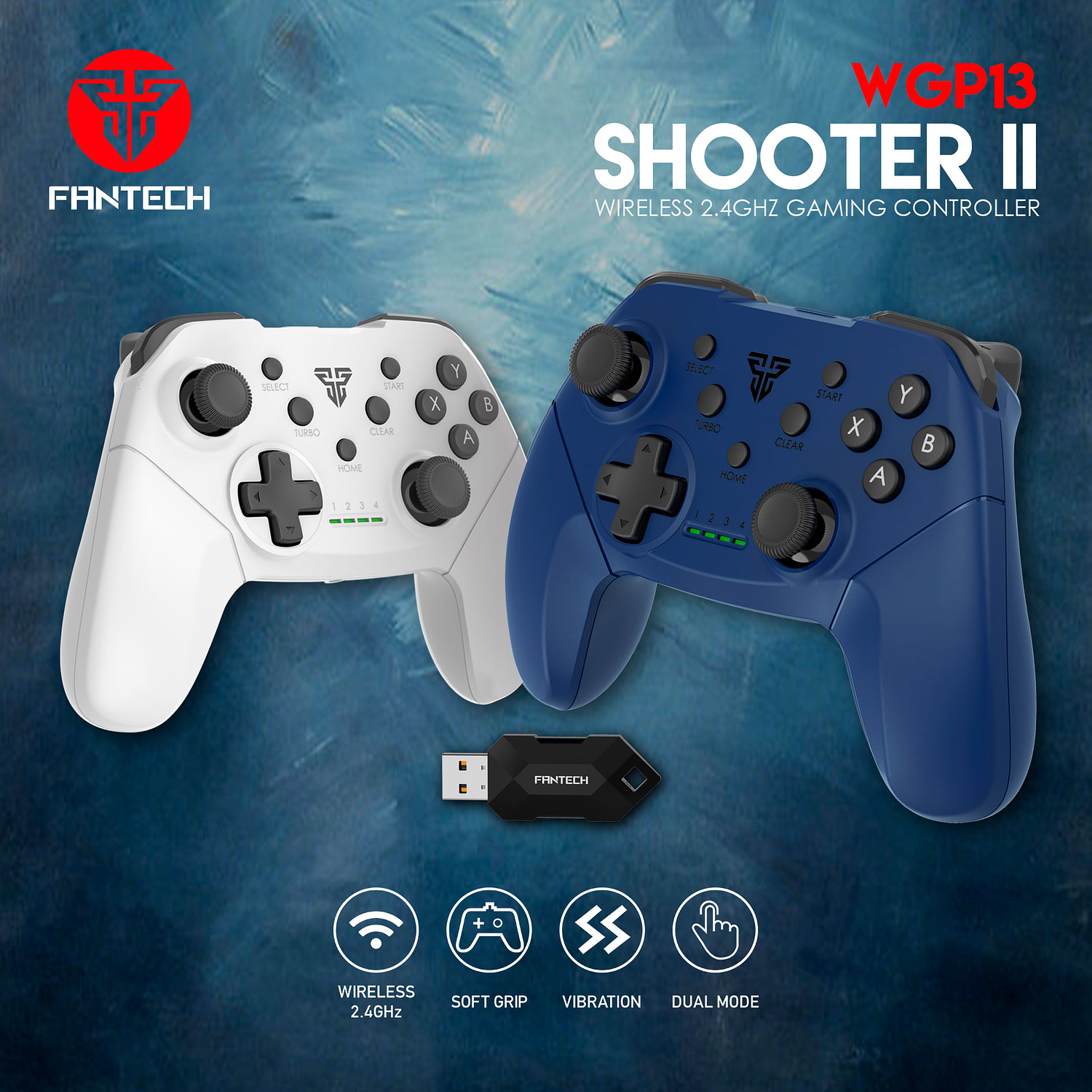 SHOOTER II WGP13 Wireless Blue Edition 2024 Control inalámbrico 5